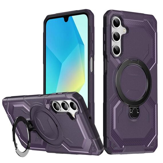 Per Samsung Galaxy A13 5G / M13 5G Custodia per telefono con supporto MagSafe satinato (viola)