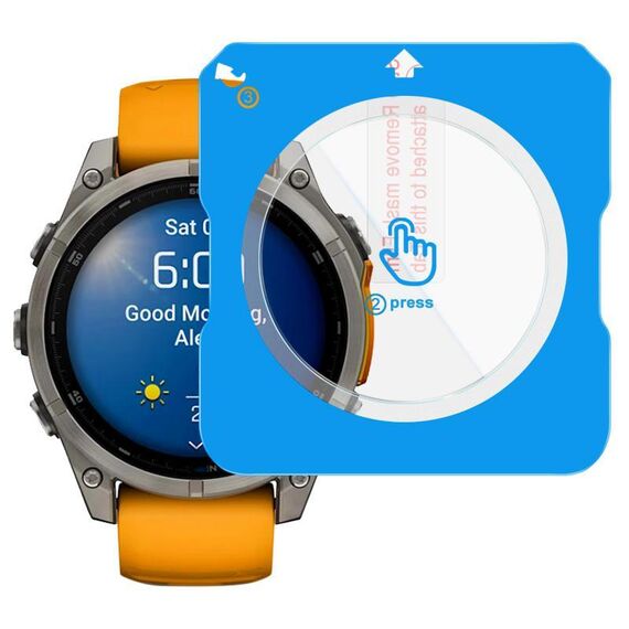 Per Garmin Fenix ​​8 AMOLED 47mm Pellicola per orologio in vetro temperato imak, versione autoposizionante