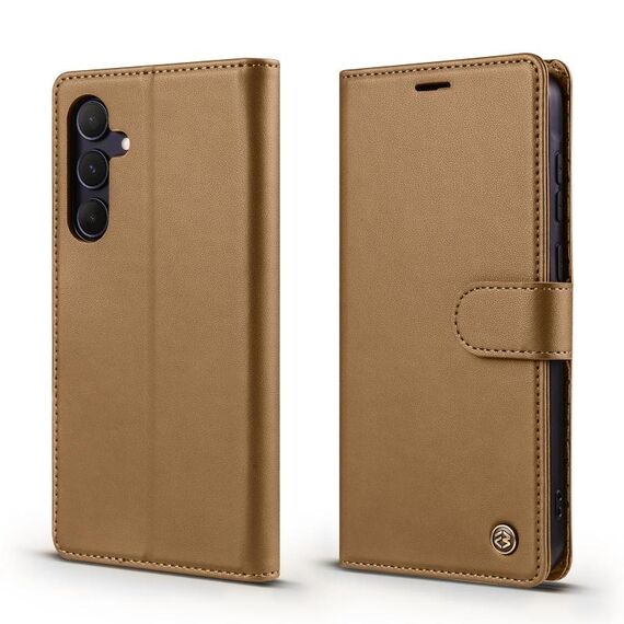 Per Samsung Galaxy A25 5G Forwenw F6 Series Custodia in pelle RFID per telefono (marrone)