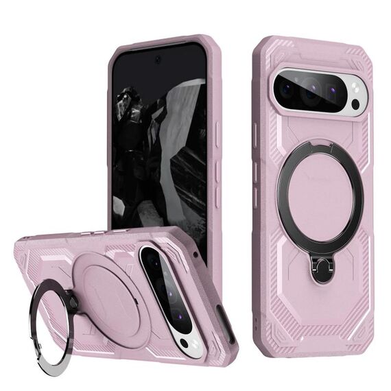 Per Google Pixel 9 Pro XL Custodia per telefono con supporto MagSafe satinato (rosa)