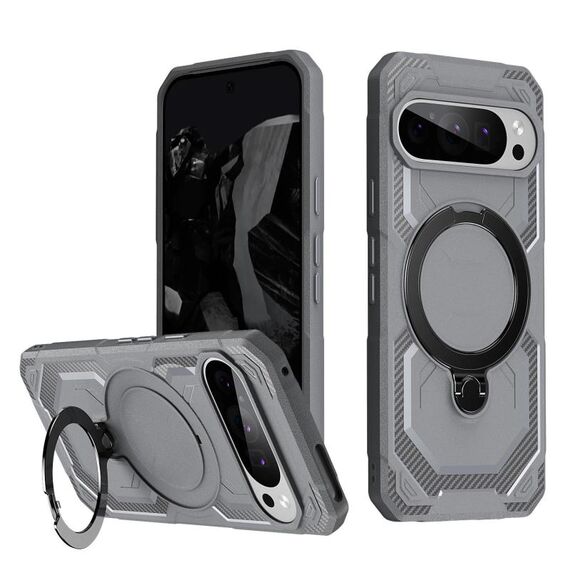 Per Google Pixel 9 Pro Custodia per telefono con supporto MagSafe satinato (grigio)