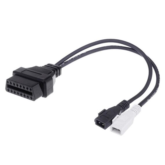 Cavo diagnostico OBDII da 2 x 2 pin a 16 pin per Audi