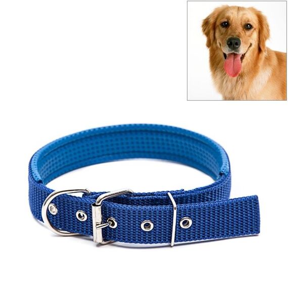 Collari per animali domestici in schiuma di cotone poliestere Collari per animali domestici Collari per cani Collari per cani Gatti, 1,5 cm x 39 cm (blu)