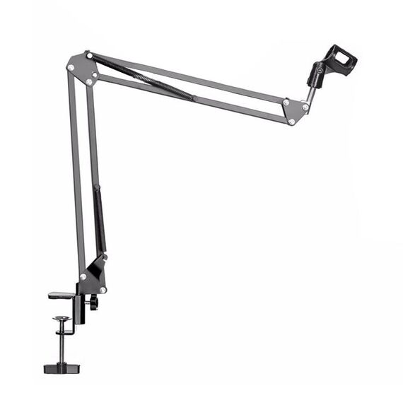 NB-35 Supporto per clip regolabile da tavolo per microfono per registrazione a sospensione, Per registrazione in studio, trasmissione dal vivo, spettacolo dal vivo, KTV, ecc. (Nero)