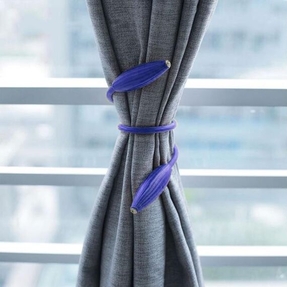 Corda per cravatta creativa per tende da 2 pezzi (blu)