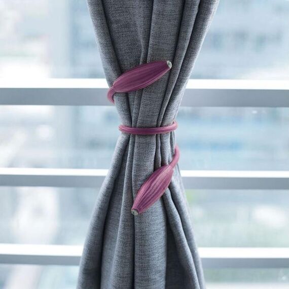 Corda per cravatta creativa per tende da 2 pezzi (viola)