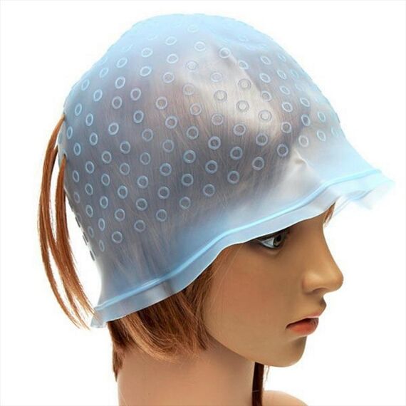 Cappello per tinture per capelli in silicone resistente agli acidi e agli alcali resistente alle alte temperature, consegna a colori casuali