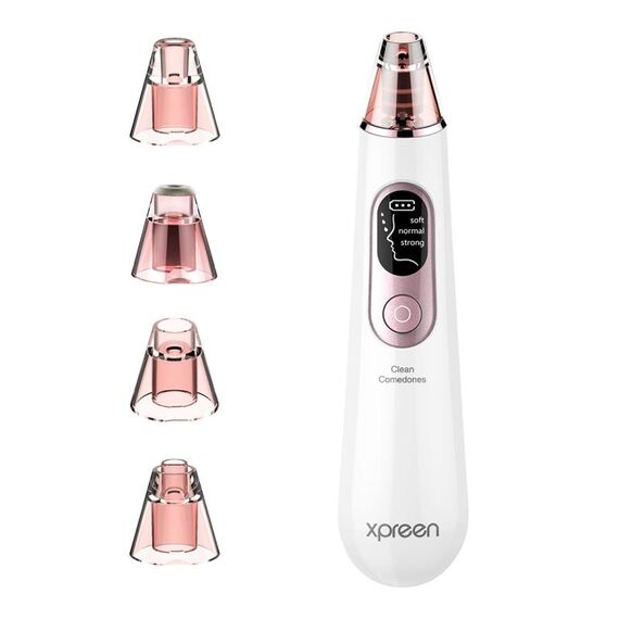 Xpreen Dispositivo di bellezza facciale per la pulizia dei pori ricaricabile con schermo LED e 4 sonde