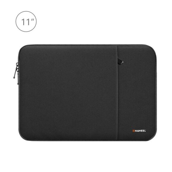 Borsa da trasporto con cerniera con cerniera con cerniera da 11 pollici da 11 pollici per MacBook, Samsung, Lenovo, Sony, Dell Alienware, Chuwi, Asus, HP, 11 pollici e sotto laptop / tablet (nero)