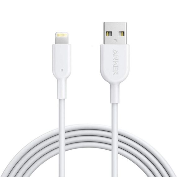 Anker Powerline II USB a 8 pin Cavo di dati di ricarica certificato MFI, lunghezza: 0,9 m (bianco)