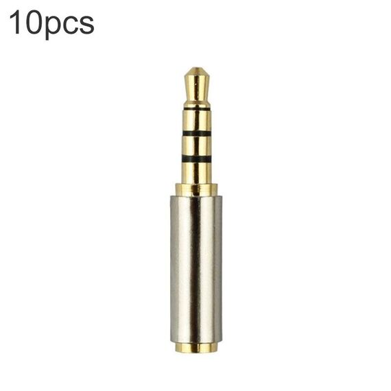 Connettore jack audio da 3,5 mm a 4 pin per adattatori a 4 pin da 2,5 mm (10 pezzi in un unico pacchetto, il prezzo è per 10 pezzi)