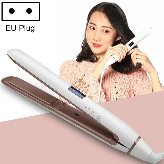 Piastra per capelli professionale con display a LED Piastra per rivestimento in ceramica Piastra per arricciatura ionica (EU 45W)