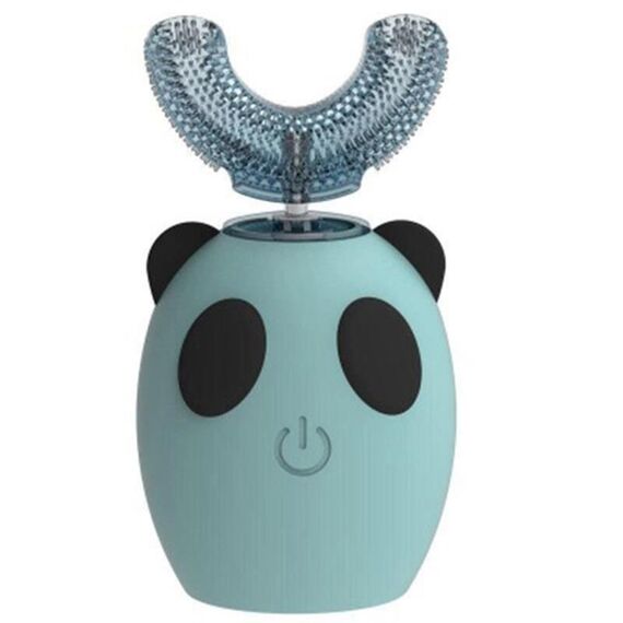 Strumento di bellezza a forma di U Dente a vibrazione a ultrasuoni Ricarica USB Spazzolino elettrico per bambini, Stile: 8-15 anni (blu)
