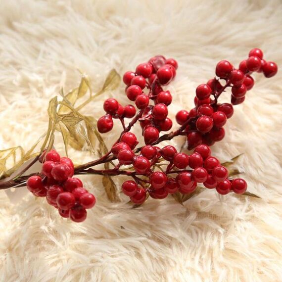 Decorazione di cerimonia nuziale del mazzo di frutta artificiale del mirtillo rosso di 2 pezzi