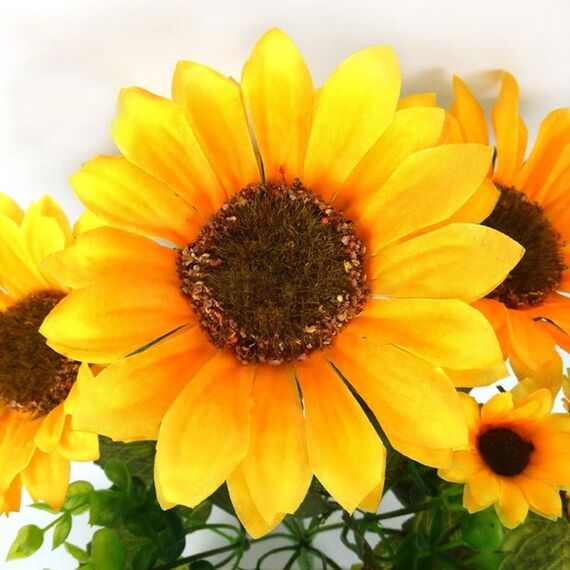 2 pezzi creativo elegante bouquet artificiale girasole decorazione della festa nuziale