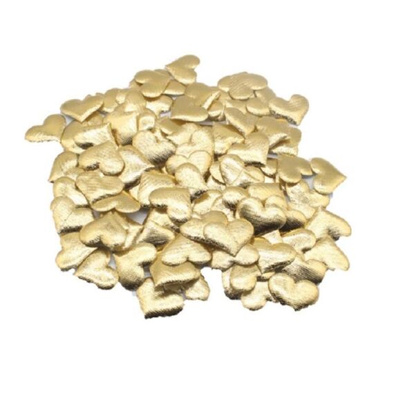100 pezzi / pacco 3,5 cm forniture per matrimoni amore tiro a mano fiore decorazione della stanza nuziale simulazione petali finti (oro)