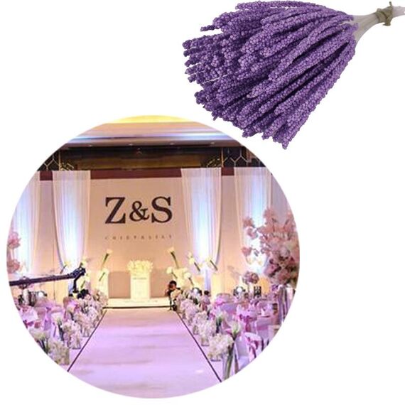 5 pezzi di plastica fatti a mano fai da te matrimonio schiuma testa di fiore simulazione bouquet fiore stame (28-6 bastoncini)