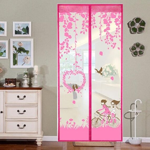 Schermo magnetico di crittografia anti-mosquit antimazquit estiva, dimensioni: 90x210cm (rosa)