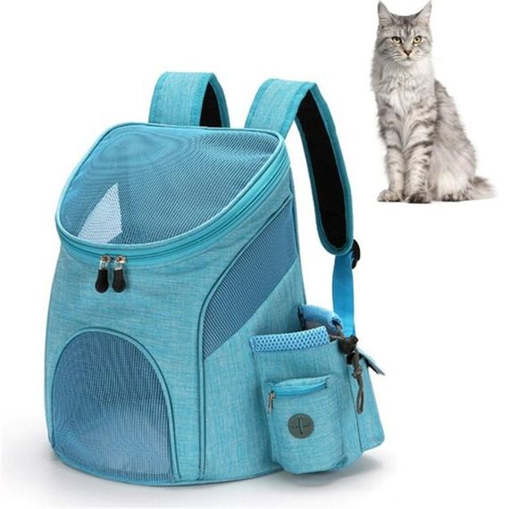 Zaino da trasporto pieghevole portatile per cani e gatti Go Out, taglia: S (azzurro)