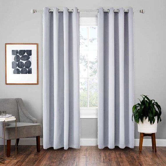Tenda solida con isolamento in tessuto ad alta precisione per tende da 4 pezzi, dimensioni: 42 × 84 pollici （107 × 213 cm） (oro bianco)