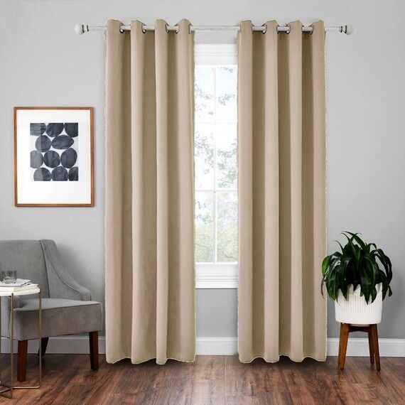 Tenda solida con isolamento in tessuto ad alta precisione per tende da 4 pezzi, dimensioni: 52 × 84 （132 × 213） (carnagione)