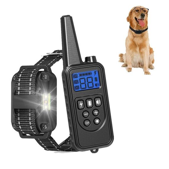 Bark Stopper Pet Supplies Collare Collare telecomando Dispositivo di addestramento per cani, Stile: 880-1 Nero