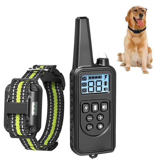 Bark Stopper Pet Supplies Collare Collare telecomando Dispositivo di addestramento per cani, Stile: 880-1 Verde