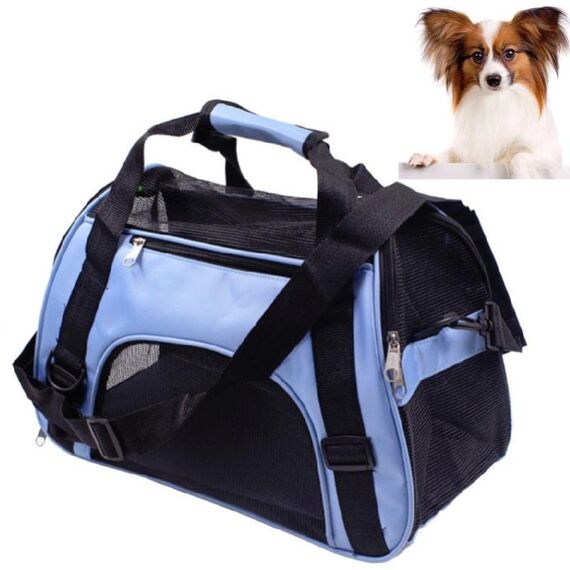 Zaino portatile per animali domestici Dog Go Out Messenger Borsa pieghevole Forniture per animali domestici, specifica: piccola (blu)