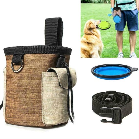 Tasche da addestramento per cani da esterno per addestramento per animali domestici PET PET Snack Borsa per stoccaggio Tasche, Specifiche: Borsa in vita + ciotola pieghevole