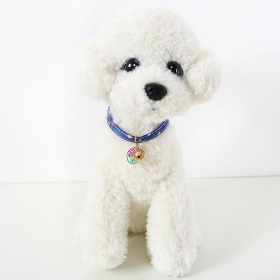 Accessori per animali domestici con collare con fibbia di sicurezza regolabile per cani e gatti, dimensioni: S 17-32 cm, stile: luna (blu)