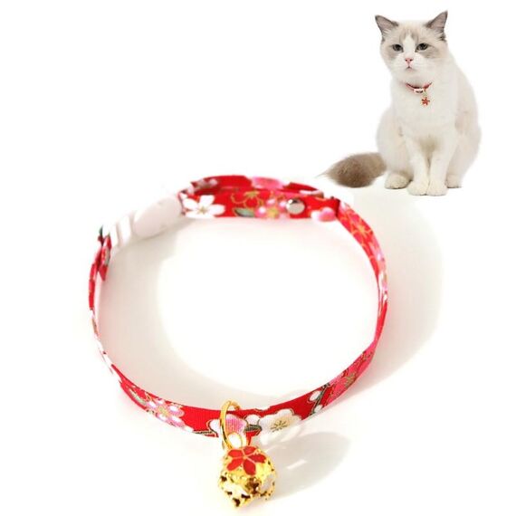 Accessori per collare per cani e gatti con collare a campana cava regolabile per animali domestici, specifica: S 17-32 cm (rosso)
