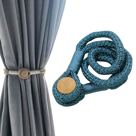 Log fibbia magnetica cinturino fibbia magnetica per tende (blu lago)