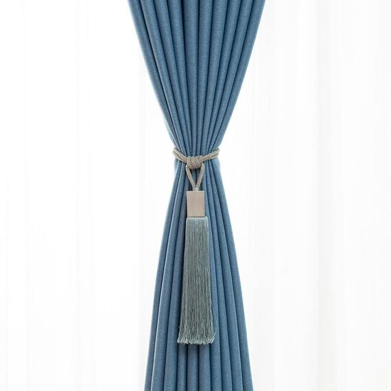 GQ016 Tenda Nappa Strapping Quadrato Appeso Orecchio Tenda Fibbia Cravatta Corda Appesa Palla (Azzurro)
