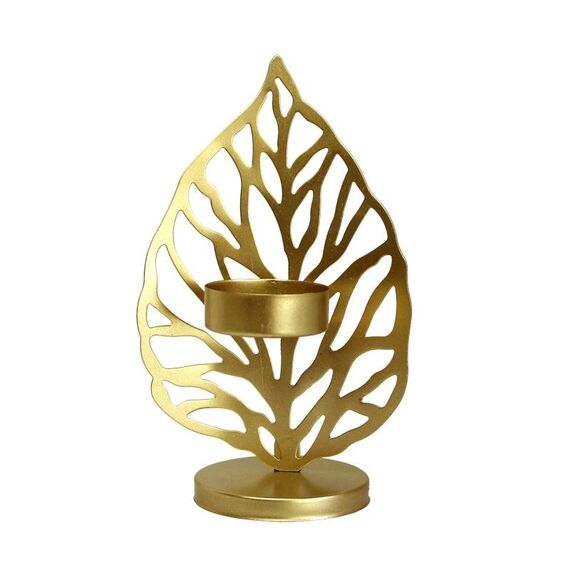 Portacandele in ferro battuto da 2 pezzi Ornamenti per decorazioni da tavolo per soggiorno (oro)