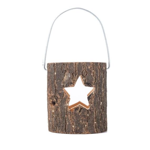 2 PCS 120211 San Valentino Atmosfera Lampada Portacandele Decorazione da bar Decorazione domestica per feste Tazza di candela in legno di cera di tè (Cinque stelle)