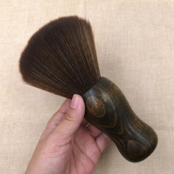 Capelli taglio capelli rotto Duster spazzola in legno massello in legno morbido setole di pulizia spazzola per parrucchieri suppliess (spazzola S1)