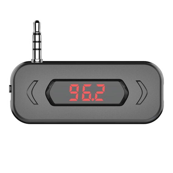 Doosl DSER107 Trasmettitore FM multifunzionale per auto Ricevitore musicale wireless con jack da 3,5 mm e display LCD, supporto per chiamate in vivavoce (nero)