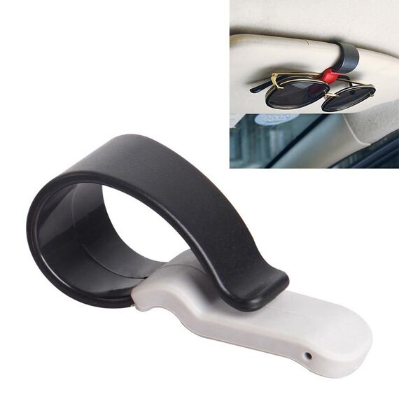 Clip per portaoggetti per banconote con supporto per occhiali da auto multifunzionale (grigio)