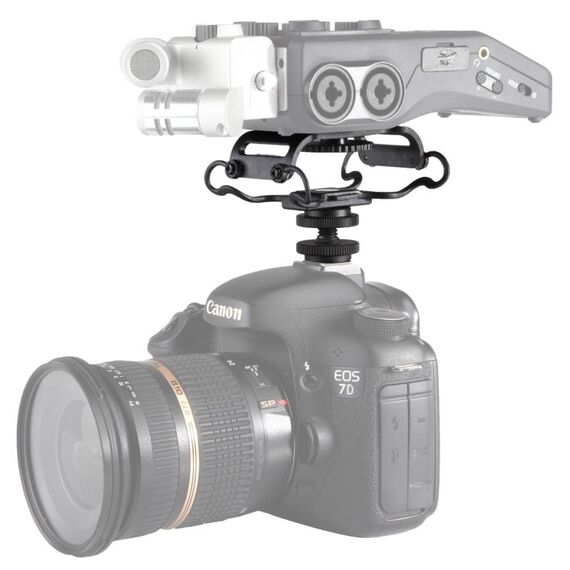 BOYA BY-C10 Microfono per fotocamera universale Shockmount con attacco per slitta (nero)