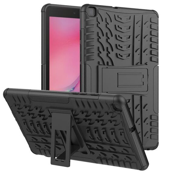 Per Samsung Galaxy Tab A8.0 (2019) T295 / T290 Custodia antiurto per pneumatici TPU + PC con supporto (nero)