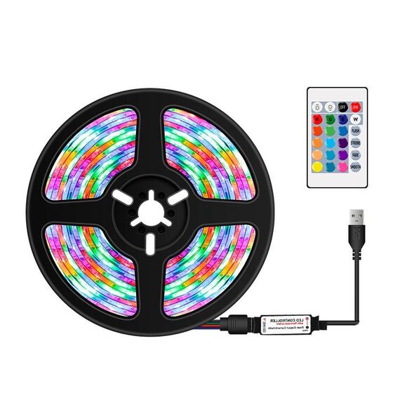 3M LED Light Strip 16 Color Telecomando RGB Cintura Light USB Symphony Neon Decorative Light Light Bar (Impermeabile)