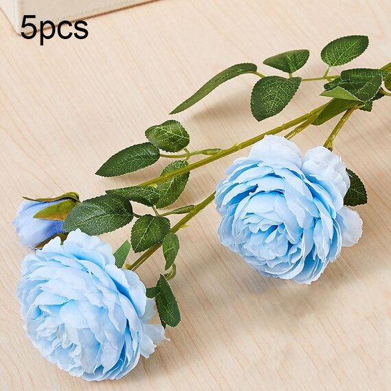 10 PCS JC0055 Continental Core Flower Beam Simulazione di nozze Flower Home Fiore di seta artificiale (blu peonia)