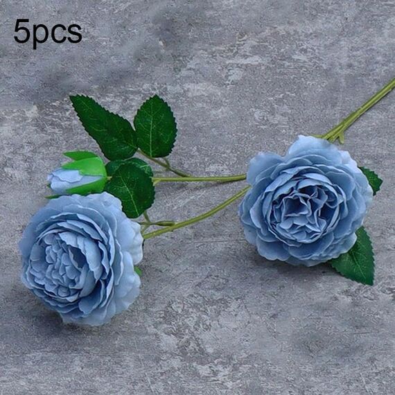 10 PCS JC0055 Continental Core Flower Beam Simulazione di nozze Flower Home Fiore di seta artificiale (peonia foschia blu)