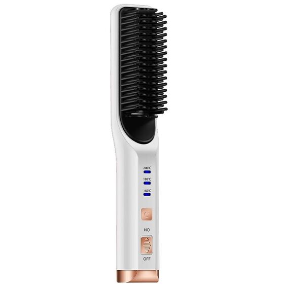 2 in 1 curling e raddrizzamento duplice uso Mini Multi-Function raddrizzatore dei capelli, colore: Bianco