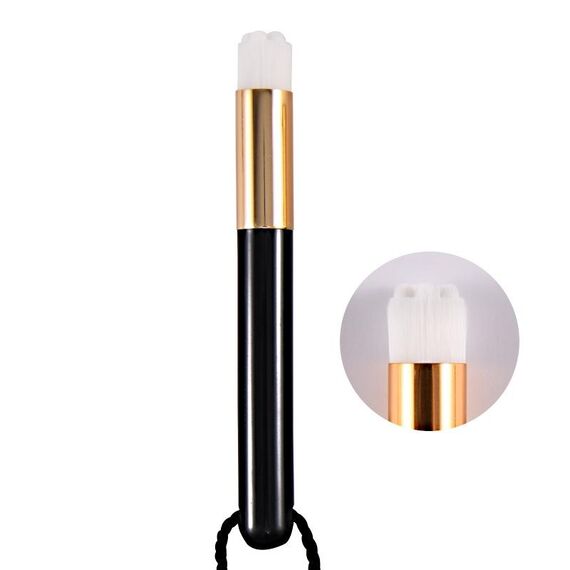 6 pz Pennello per lavare nasale per capelli morbidi per rimuovere i punti neri e la pulizia profonda del naso Parence del restringimento del restringimento del restringimento, colore esterno: testa del fiore nero dorato