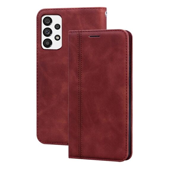 Per Samsung Galaxy A13 4G FLOSTED BUSINESS Flip Flip Leather Case (Brown)