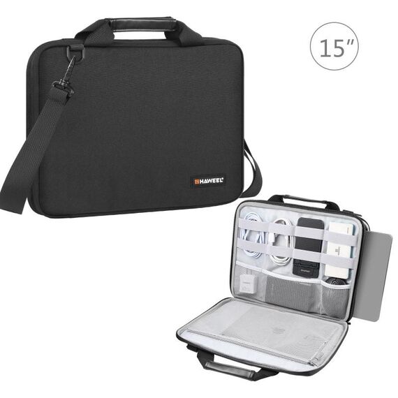 HAWEEL 14.0 pollici -16.0 pollici borsa per laptop con tracolla per MacBook, Lenovo Thinkpad, ASUS, HP (nero)