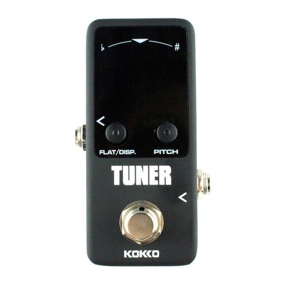 KOKKO FTN2 Guitar Mini Monoblock Accordatore a pedale per effetti, schermo a doppia modalità ad alta sensibilità (nero)