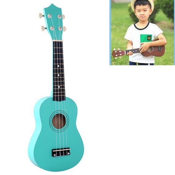 HM100 Strumento di illuminazione musicale per bambini Ukulele in tiglio da 21 pollici (verde menta)