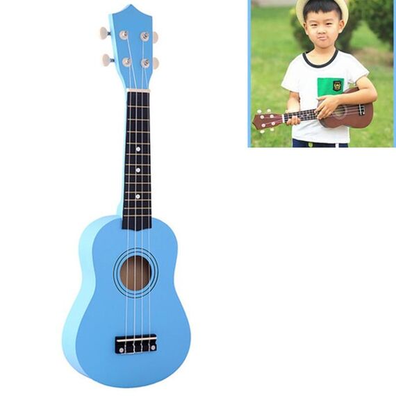 HM100 Strumento di illuminazione musicale per bambini Ukulele in tiglio da 21 pollici (Baby Blue)